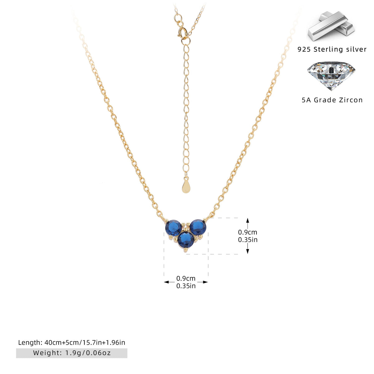 S925 Sterling Silver Niche Design Zirconia Necklace-10