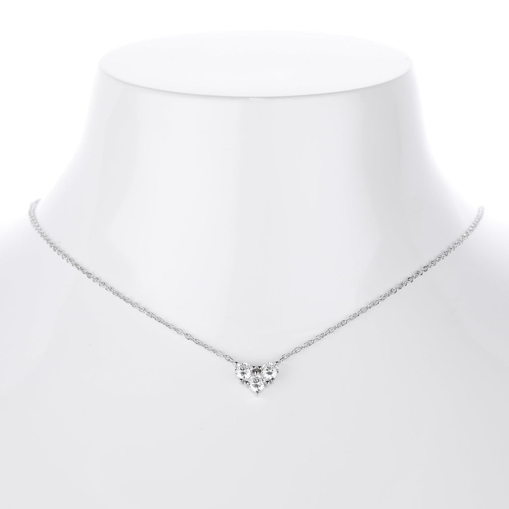 S925 Sterling Silver Niche Design Zirconia Necklace-4
