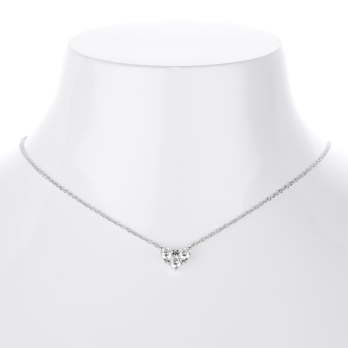 S925 Sterling Silver Niche Design Zirconia Necklace-4